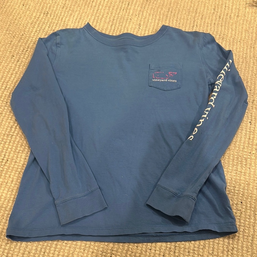 Vineyard Vines Kids Long Sleeve Tee in Blue